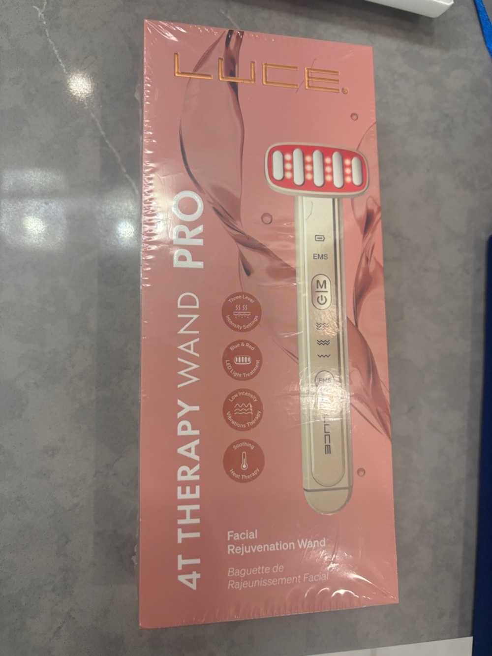 New sealed LUCE 4T Therapy Wand Pro - Pink & Gold Facial Rejuvenation Wand